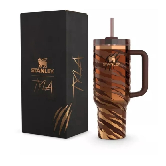 Stanley Brown and Gold Tumbler with Handle - Picture 1 of 9